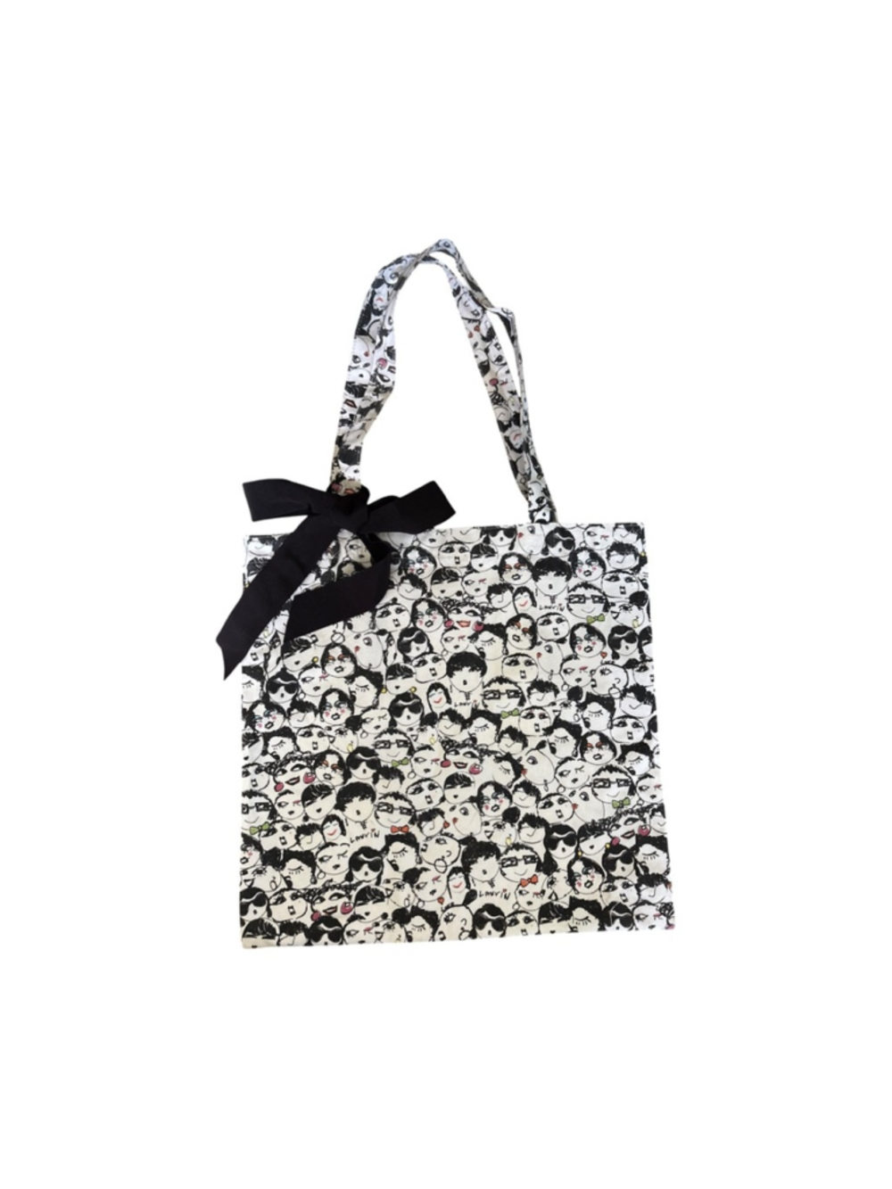 Lanvin Alger Elbaz cartoon cotton tote bag